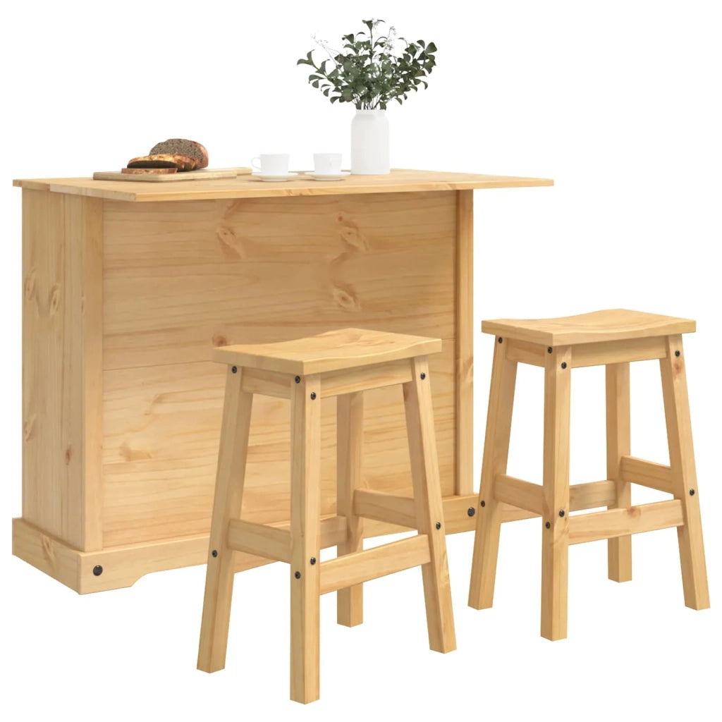 Set isola da cucina 3 pz Cera di Miele 112 x 70 x 91,5 cm 3425400
