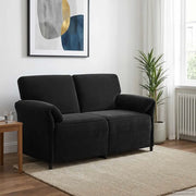 Divano a 2 Posti Nero 158 x 83 x 95 cm Velluto