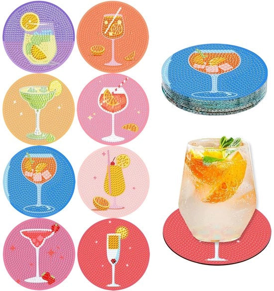 Ottimi Sostegni per Pasticceria a Diamanti 8 pezzi, Sostegni per Cocktail a Diamanti per Adulti, Pasticceria a Diamanti DIY con Gomma, per Principianti, Adulti, Regalo per Bambini