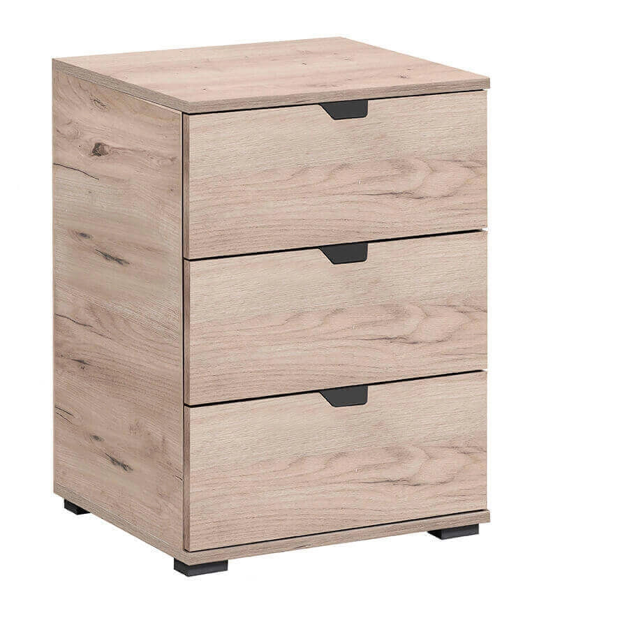 comodino moderno 3 cassetti cm 45x40x63 h - PLUS