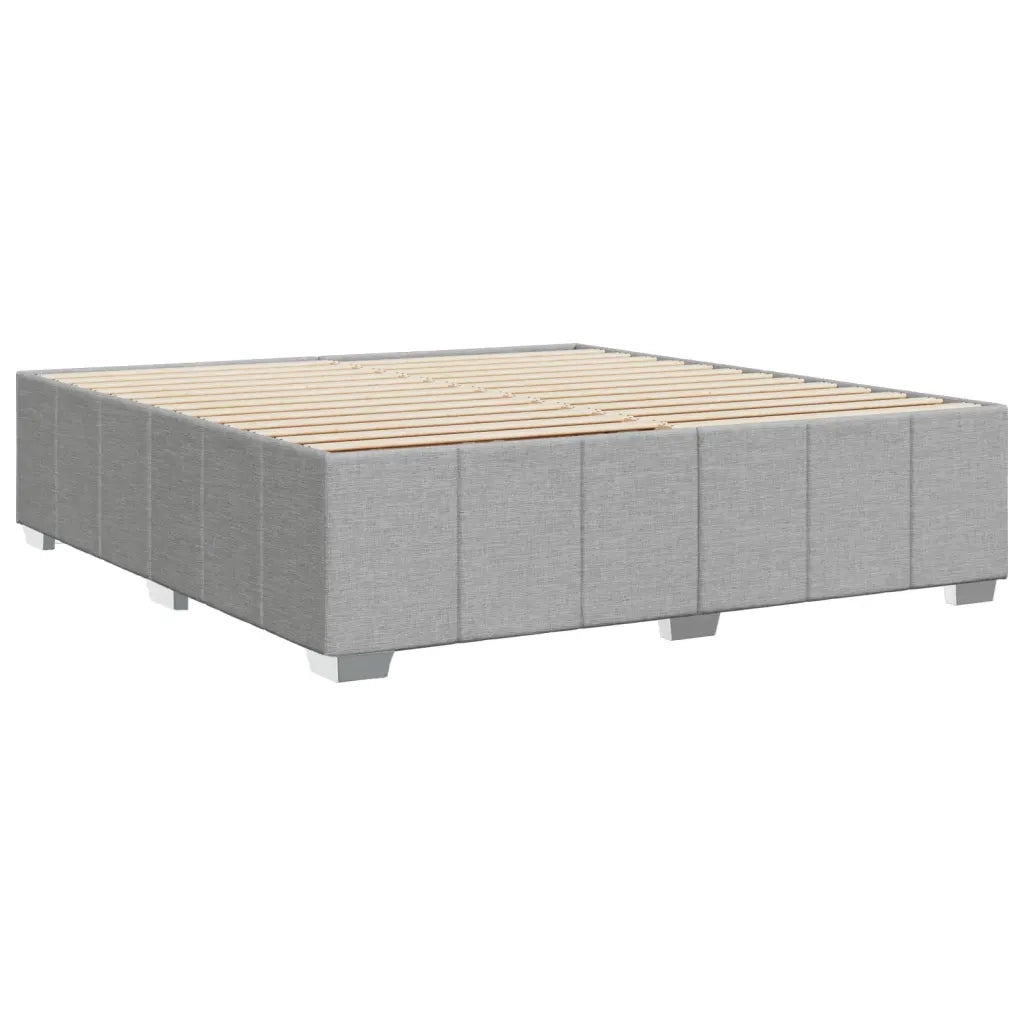 Giroletto senza Materasso Grigio Chiaro 200x200 cm Tessuto