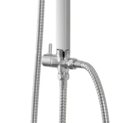 Colonna doccia regolabile H 93 in acciaio cromo con soffione 19x19