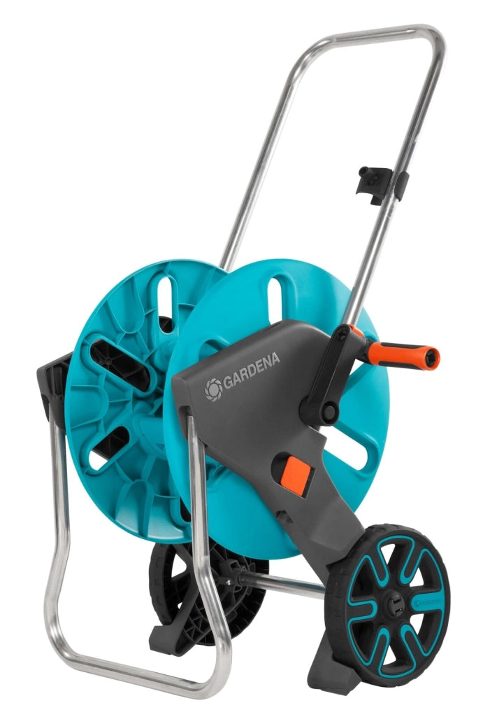 Gardena 18511-20 avvolgitubo da giardino Carrello avvolgitubo Manuale Nero, Blu, Stainless steel