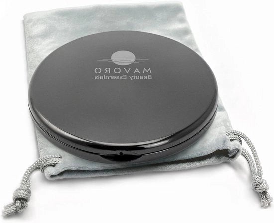 Specchio portatile 1x/10x, doppio lato, nero, 10 cm, pieghevole, senza deformazione.