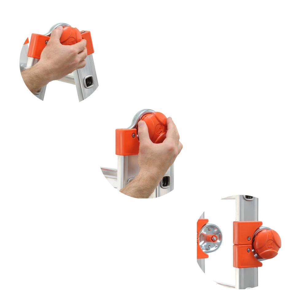 Scala Telescopica Multifunzione Alluminio 4+4 Gradini Fino a 3,78 metri Leggera