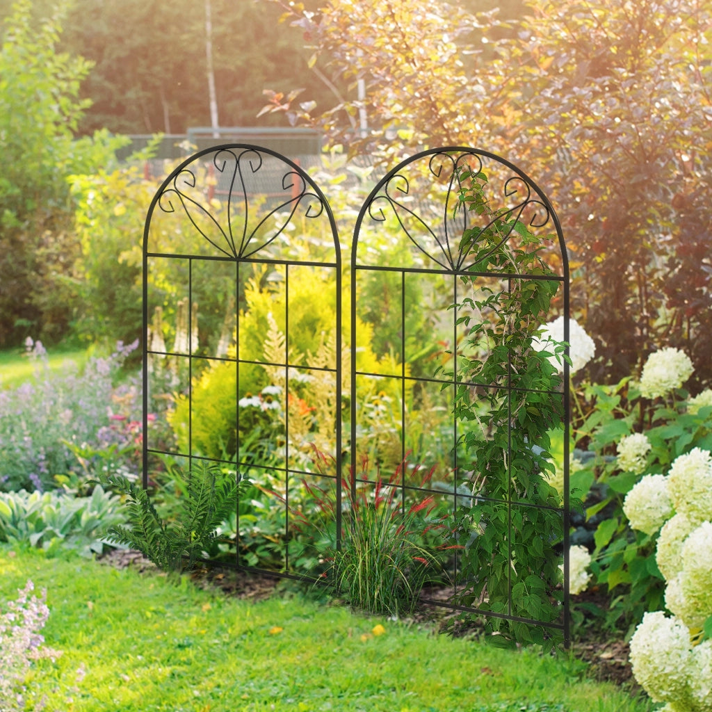 Griglia per piante rampicanti ¨C zephmum ¨C 2 pezzi, metallo, 51x120 cm, nero