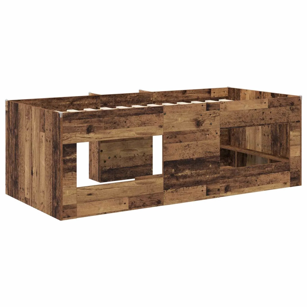 Letto Alto per Bambini 2 pcs Legno antico 90 x 190 cm