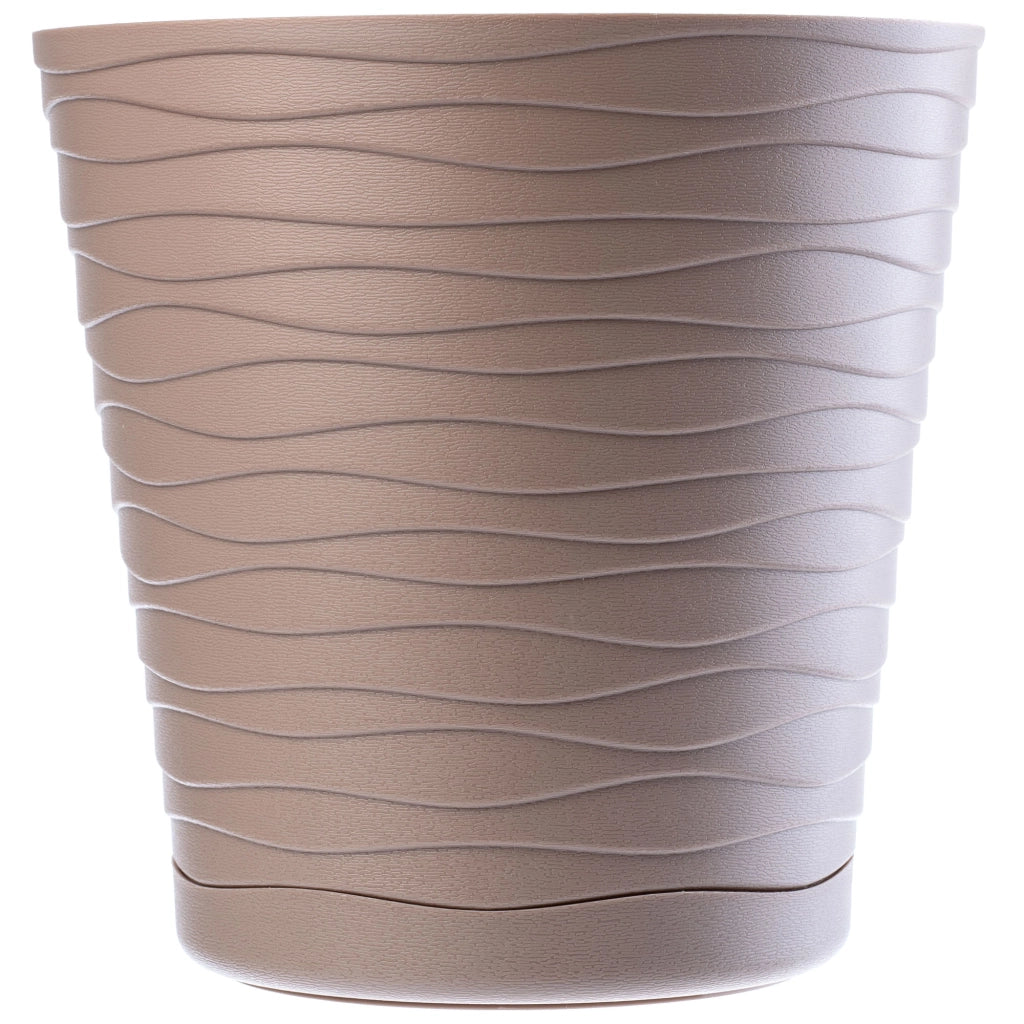 Vaso da fiori KADAX da 30 cm, con coperchio in plastica e supporto.
