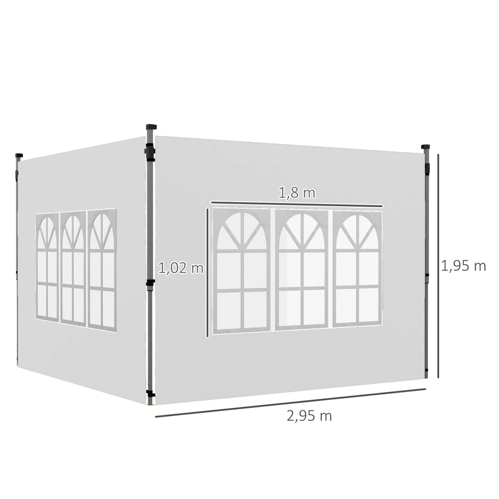 Paroi laterali per tenda da giardino ¨C zephmum ¨C 295x195 cm bianco