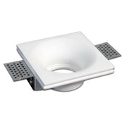 Trade Shop - Portafaretto Incasso Gesso Scomparsa Quadrato Verniciabile Supporto Faretti Gs14 -