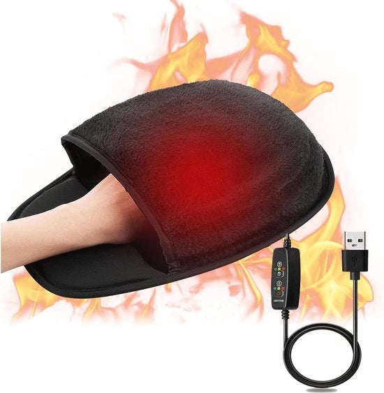 Accessori per ufficio per Uomo e Donna - Muismat con riscaldamento - Muismat riscaldato USB - Muismat riscaldante per inverno - Muismat riscaldante - Muismat con riscaldamento per computer - Accessori per ufficio (Nero)