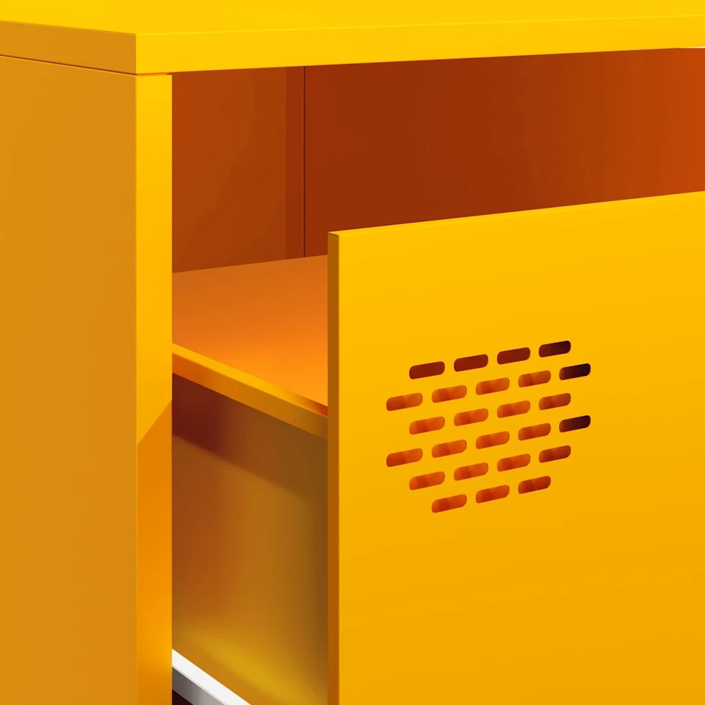 Mobile TV Giallo Senape 202x39x43,5cm Acciaio Laminato a Freddo 3307152