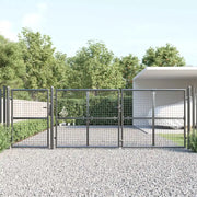 Cancello da Giardino in Rete Antracite 400x125 cm in Acciaio Zincato 154546