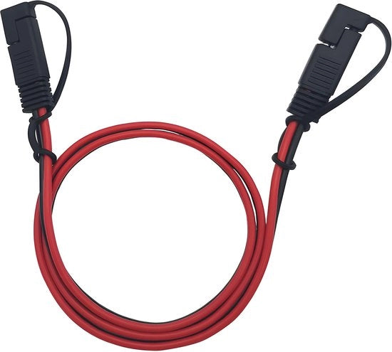 Cavo di alimentazione per motocicletta - 2 poli - Rapido avvitamento e svincolo - Rosso e nero - 16 - Adatto per motocicli - 85 cm