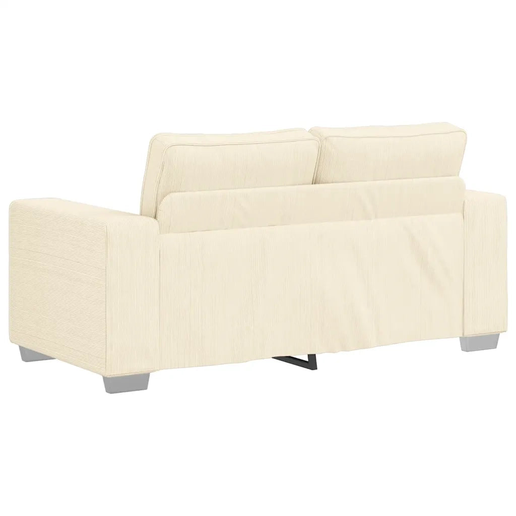 Divano Divanetto Crema 160x77x82 cm Tessuto di Velluto a Coste 4105195