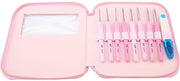 Set di ago per cucire 9 pezzi - Ergonomico - Manico morbido - Colori vari - Inclusa forbici - Tasca in PU per protezione - Set di ago