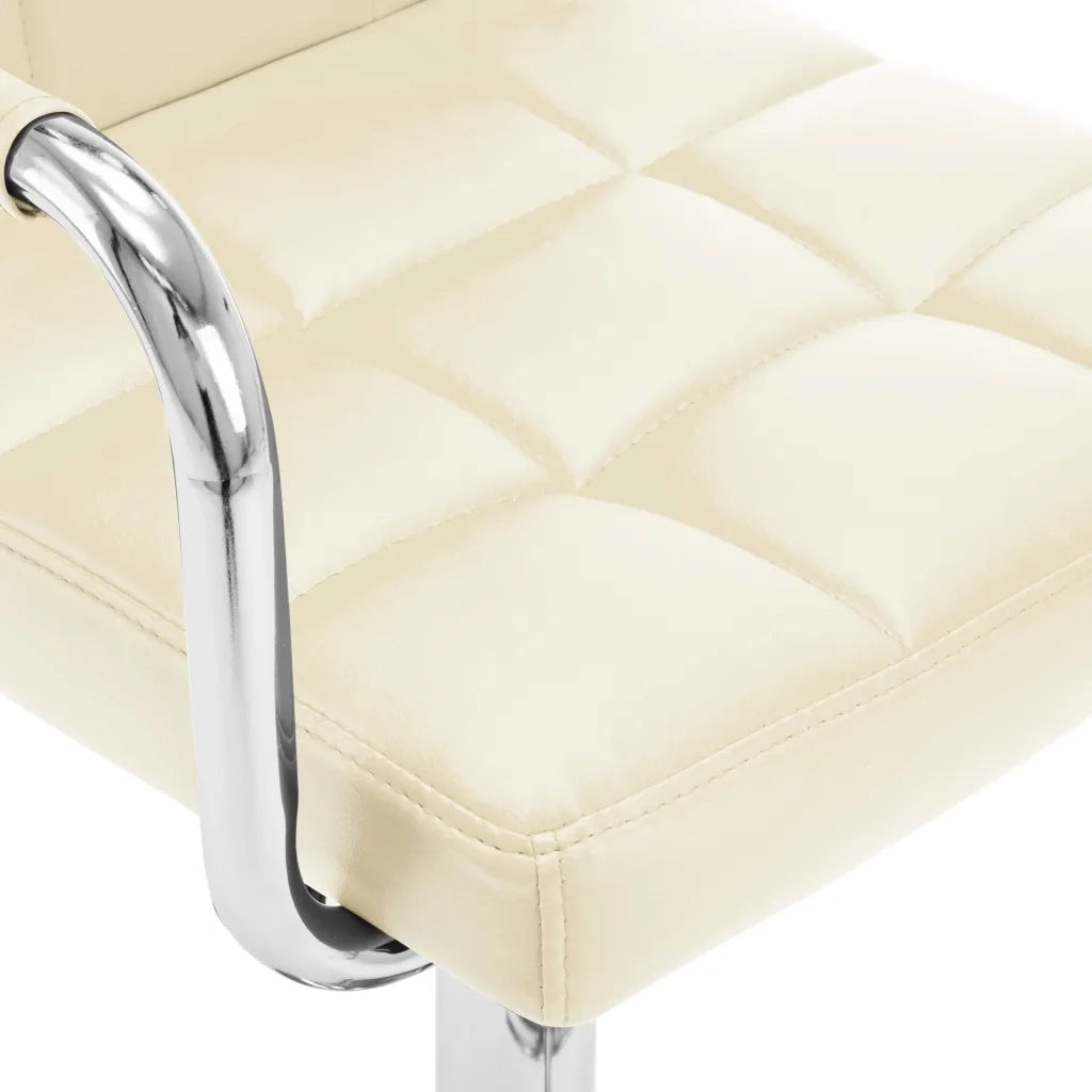 Sgabelli da Bar 2 pz Crema in Similpelle cod mxl 57555