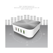Trade Shop - Caricabatterie Da Scrivania Tavolo 8 Usb Plug 10a Carica Batterie Per Cellulare -