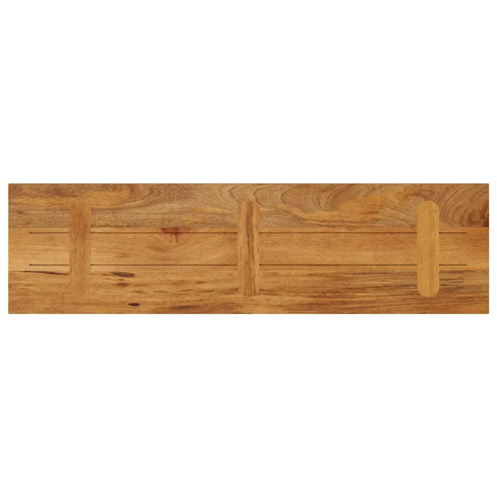 Piano per Tavolo 100x30x3,8cm Rettangolare Legno Massello Mango 371633