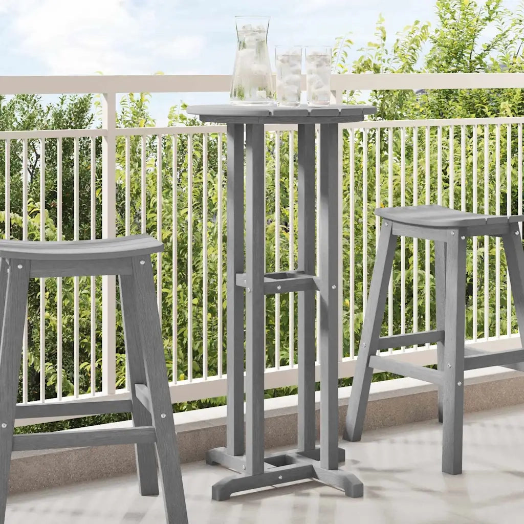 Tavolino da Giardino | Tavolo da bar Grigio chiaro 55 x 55 x 107 cm Polietilene