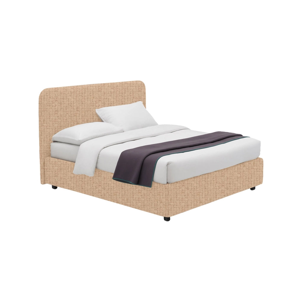 Wigan, Letto Matrimoniale Sfoderabile Made in Italy, Beige