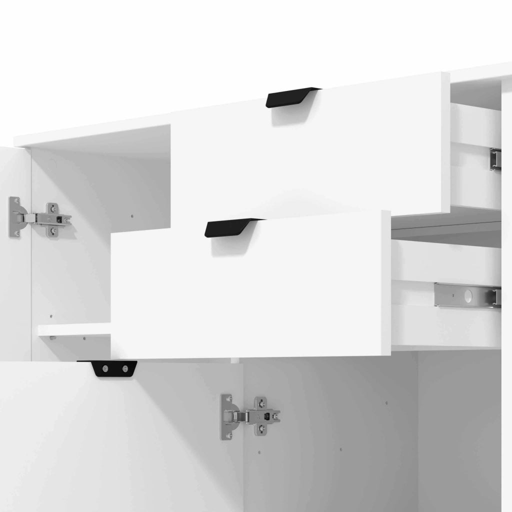 credenza moderna con 3 ante e 2 cassetti cm 135x40x95 h - PLUS