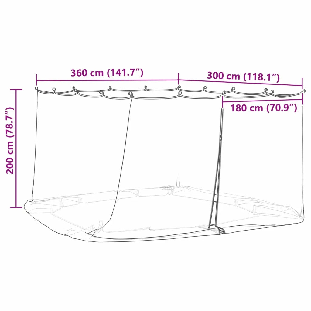 Rete per zanzare per gazebo 220 a maglia 220 mesh Nero 42033543