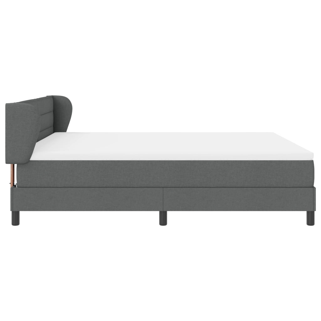 Letto a box spring  con materasso grigio scuro 180x200 cm in tessuto