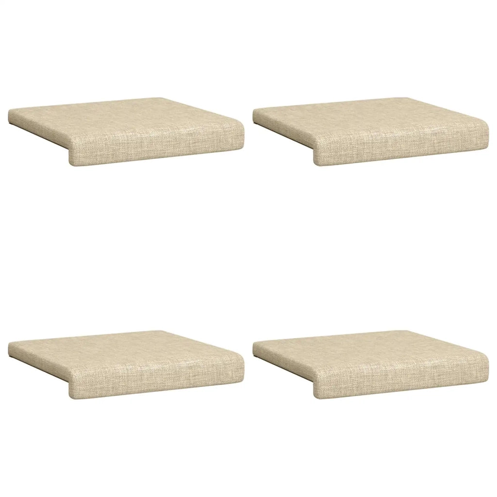 Cuscino per panchina 4 pcs Tessuto Crema Profondità 35 cm 42043092