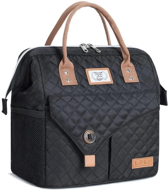 Lunchtas Geïsoleerd per Donna, 11L, Zwart Gewatteerd