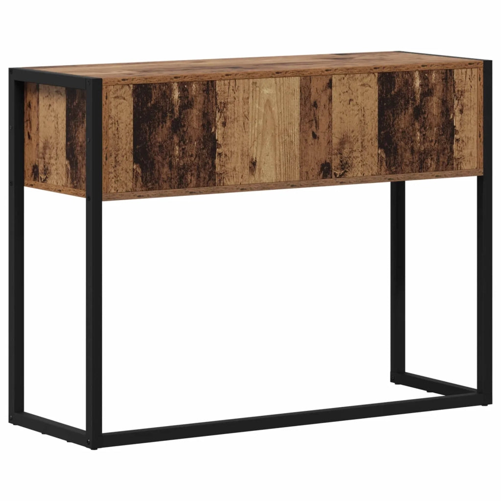 Tavolino | Tavolo laterale Legno vecchio 100 x 36 x 75 cm Legno multistrato