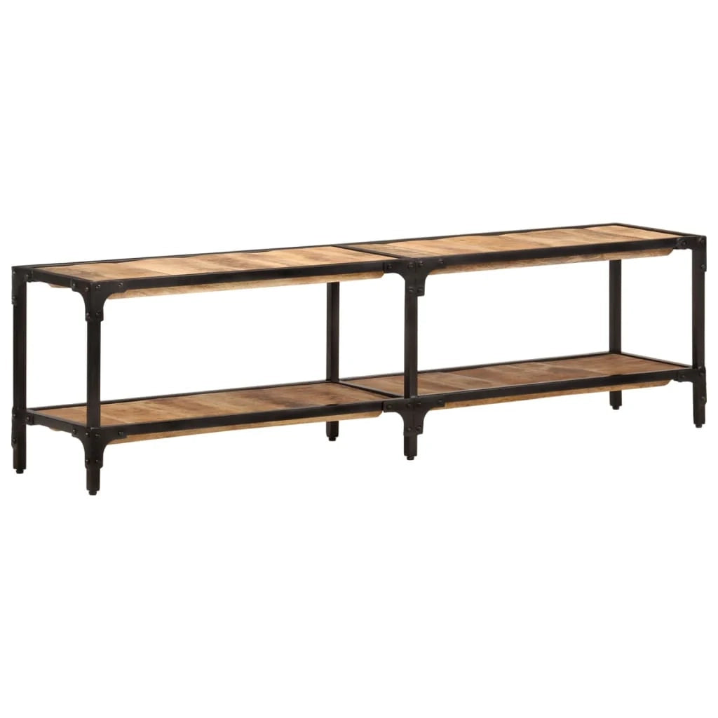Mobile TV multimediale mensola TV credenza TV sala da pranzo soggiorno camera da letto 150 x 30 x 41 cm legno massello di mango marrone 02_0025963