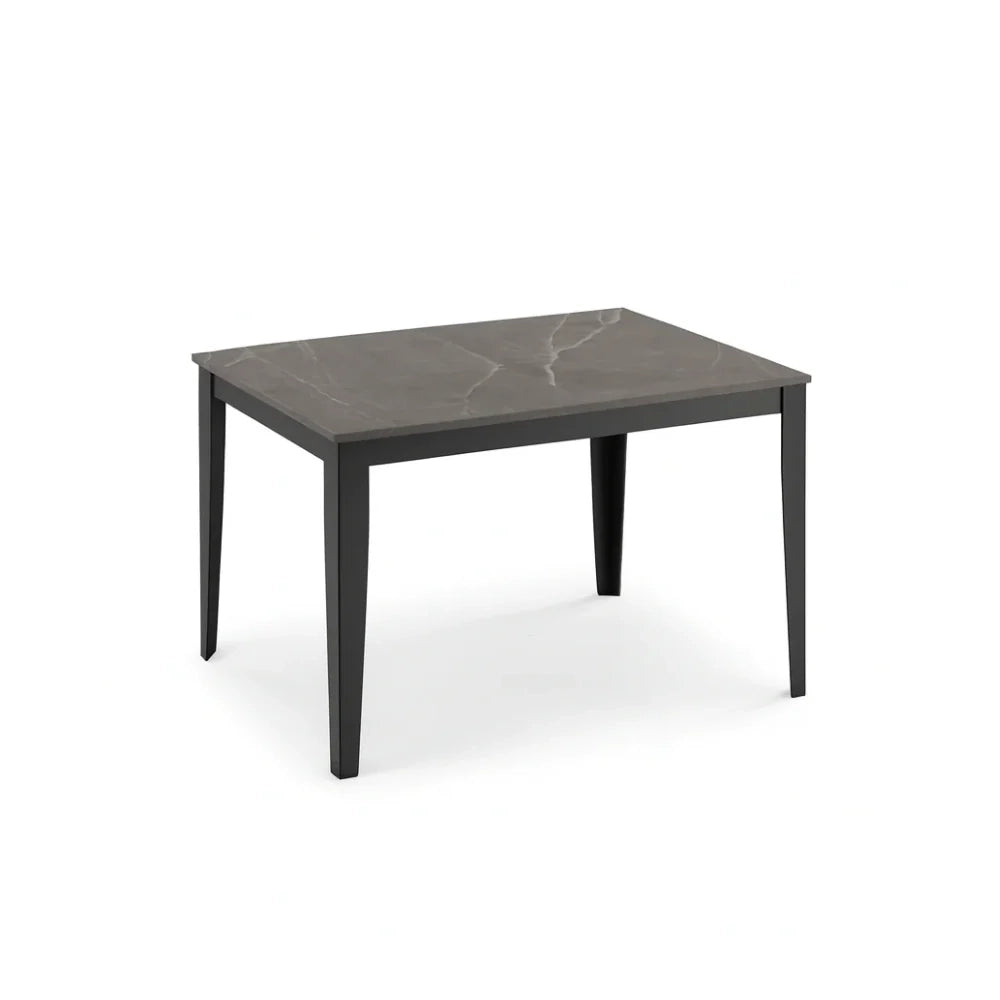 Tavolo da pranzo allungabile effetto marmo antracite Moon 130-290x80 cm fino a 12 posti Made in Italy | Duzzle