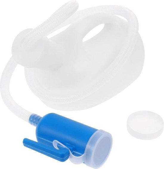 Urinoir Portatile con Tubo e Fusto, Urinoir per Uomo e Donna, Fusto di Scarico Auto, Urinoir Manuale da Appendere, Urinoir in Plastica Bianca