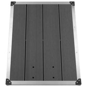 Piatto Doccia da Esterni in WPC e Acciaio Inox 80x62 cm Grigio CFW3376437