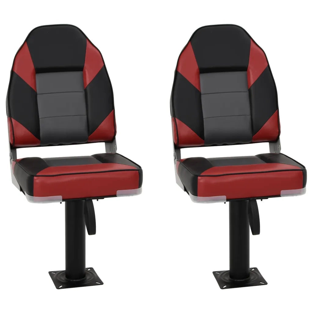 Set Sedile da Barca Pieghevole 4 pz con Schienale Alto 3284341