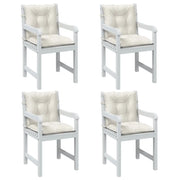 Cuscini Sedia Schiena Bassa 4 pz Crema MÃ©lange 100x50x7 Tessuto