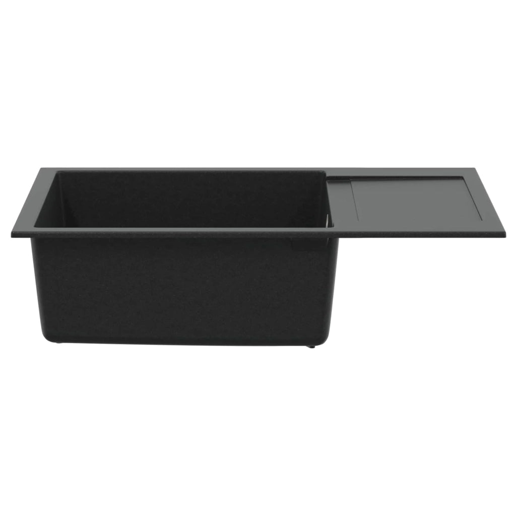 Lavello Nero 780 x 500 mm 80% Quarzo e 20% Resina