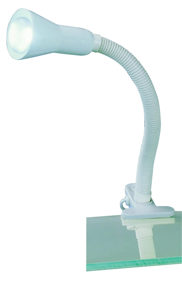 Lampa a morsetto da Interno  E14 in Plastica Bianco