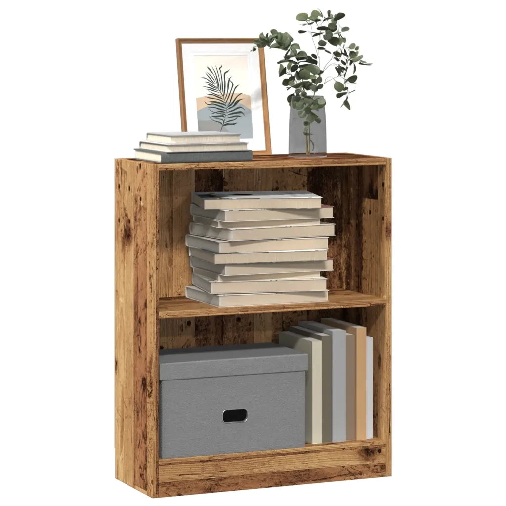 Libreria-Scaffale per Libri-Mobile di Stoccaggio Legno Antico 60x24x76 cm in Truciolato
