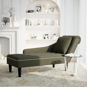 Sdraio con Cuscino e Bracciolo Destro Similpelle Verde Militare CFW1206016