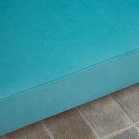 Divano 2 Posti Gambe in Metallo 132x66x80 cm in Tessuto Vellutato Verde