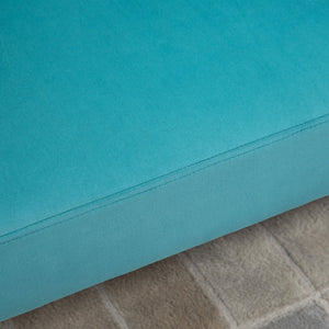 Divano 2 Posti Gambe in Metallo 132x66x80 cm in Tessuto Vellutato Verde