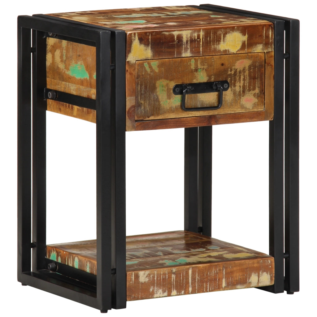 Comodino  40x35x50 cm in legno massello riciclato