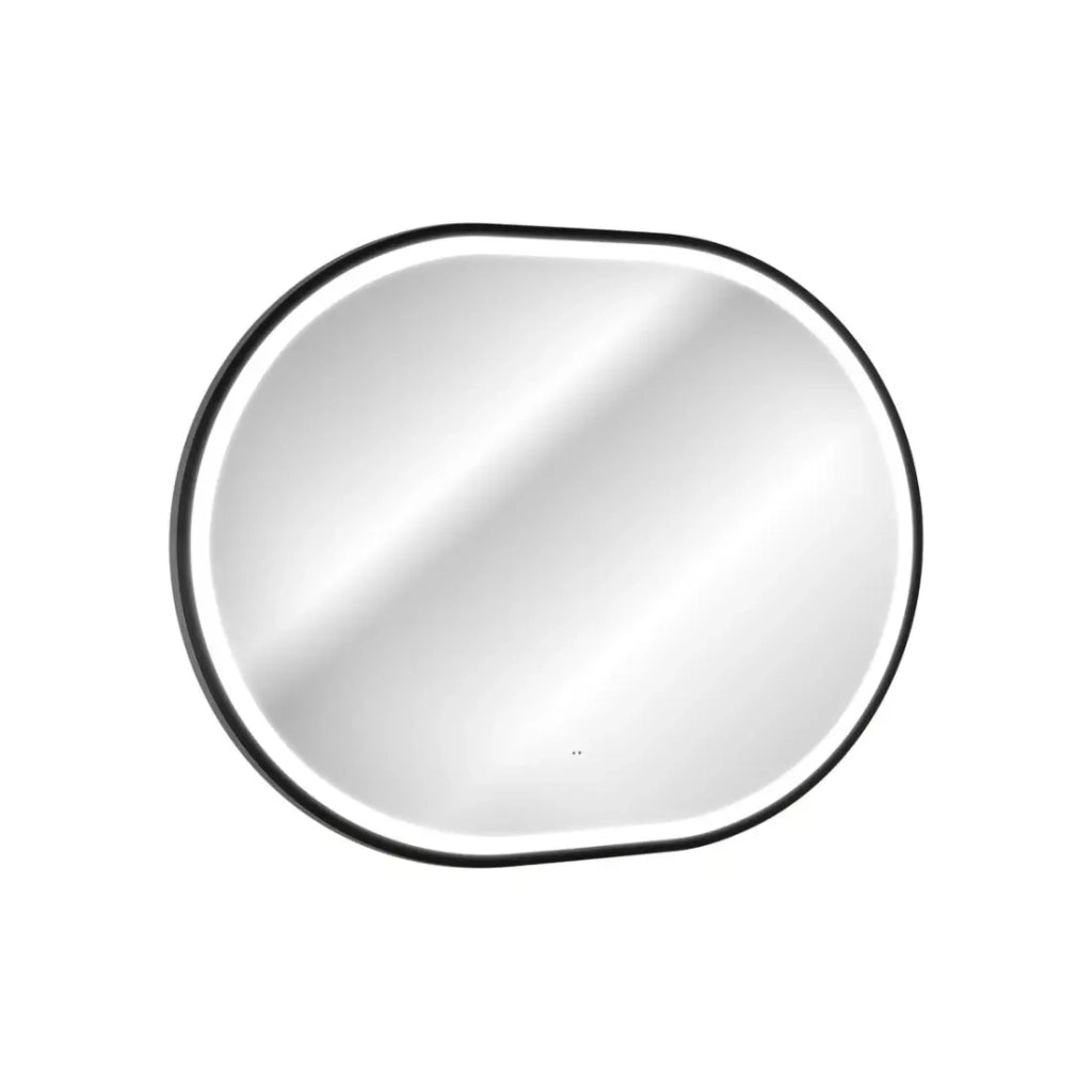 Specchio bagno LED dorato ovale 90x70 cm design