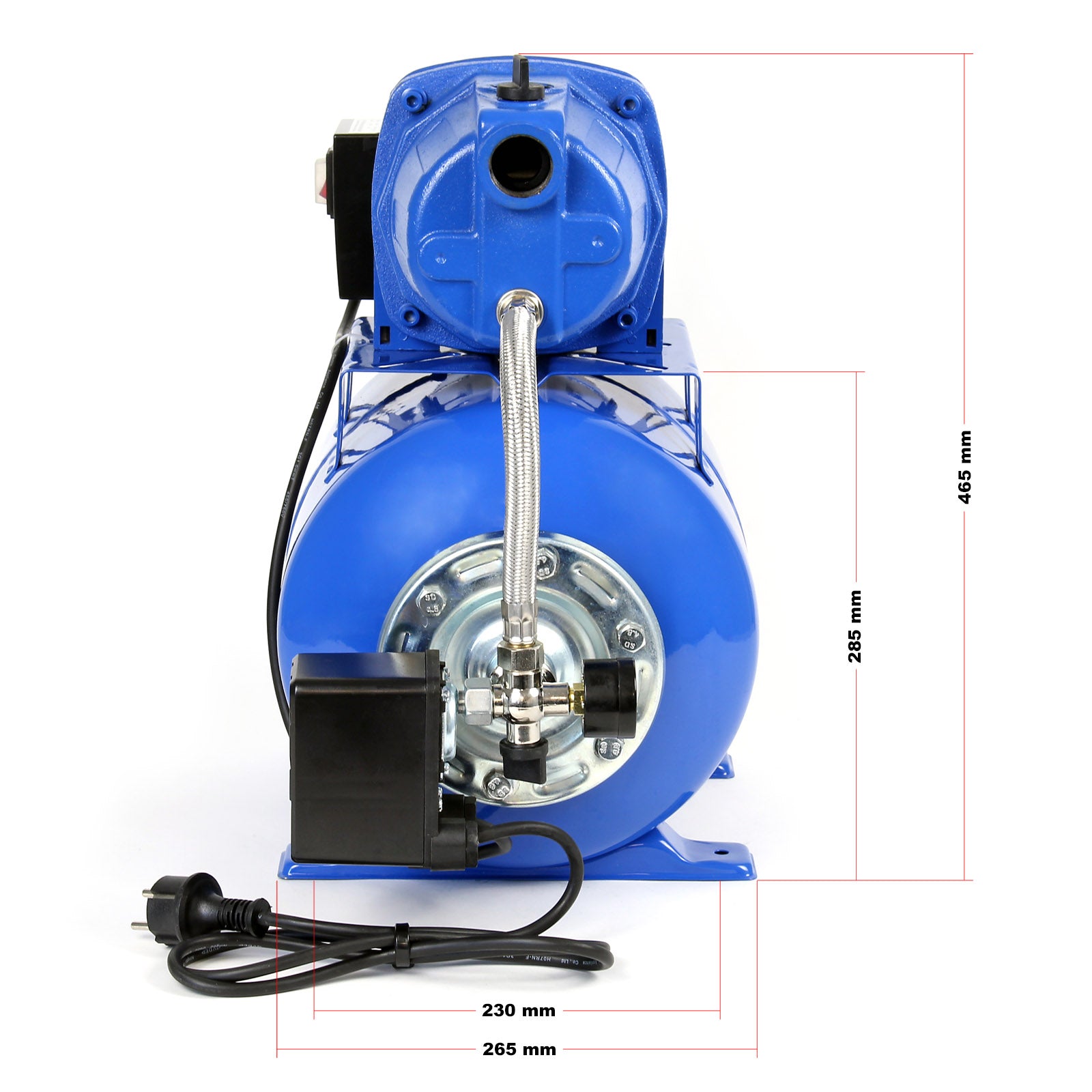 Pompa autoclave domestica 2800l/h 600W Elettropompa da giardino con pressostato manometro