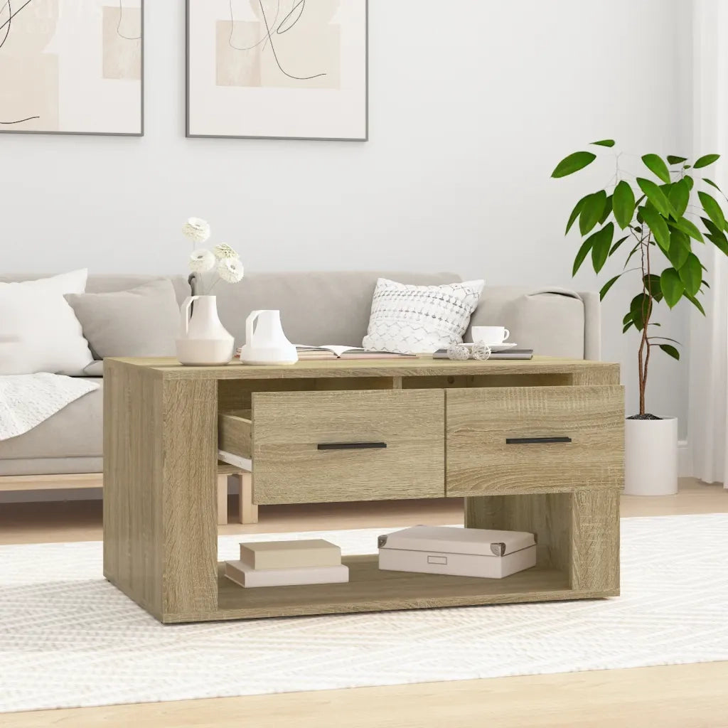 Tavolino da Salotto Rovere Sonoma 80x50x40 cm Legno Multistrato 816531
