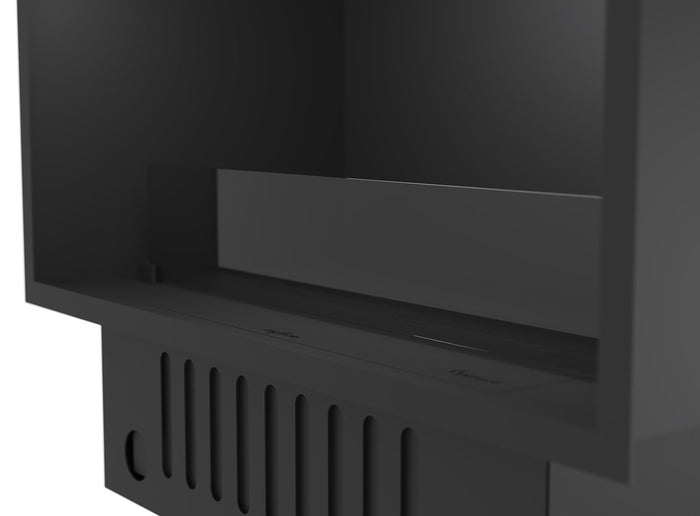 Camino a Vapore Elettrico da Incasso 80x45(64,8)x40 cm Invapo Inside con Ricarica Automatica e LED RGB Nero