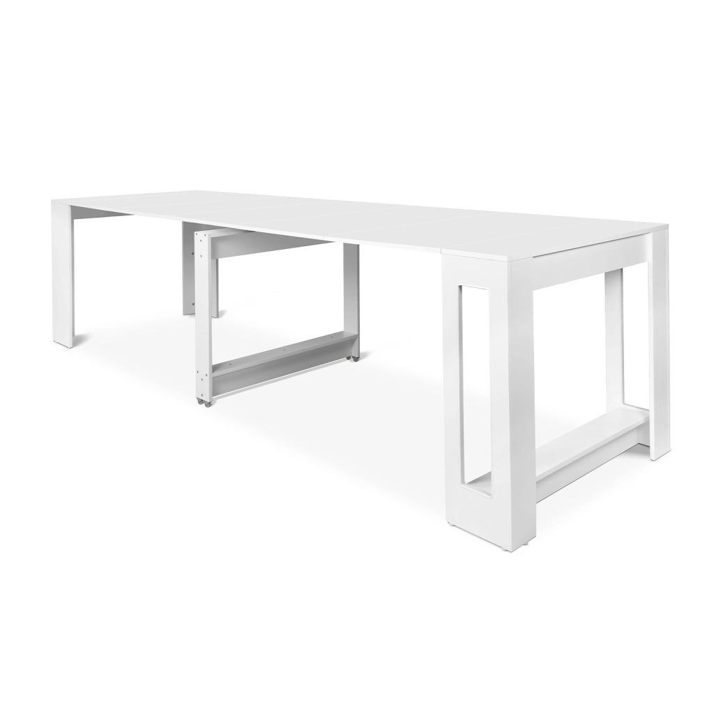 Tavolo consolle allungabile, tavolo da pranzo 45/300×90 cm bianco- Atena