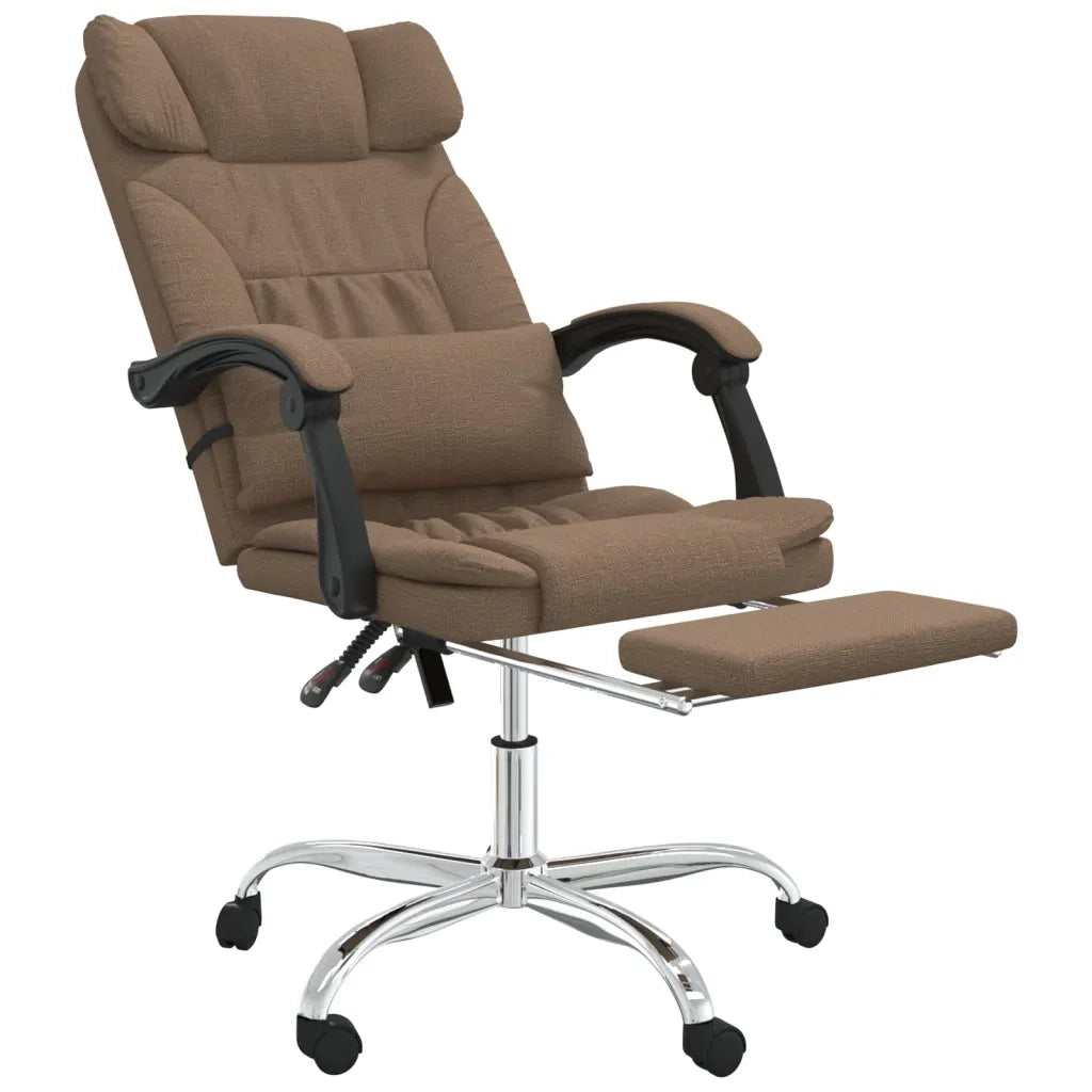 Sedia da Ufficio Massaggio Reclinabile Marrone in Tessuto cod mxl 36888
